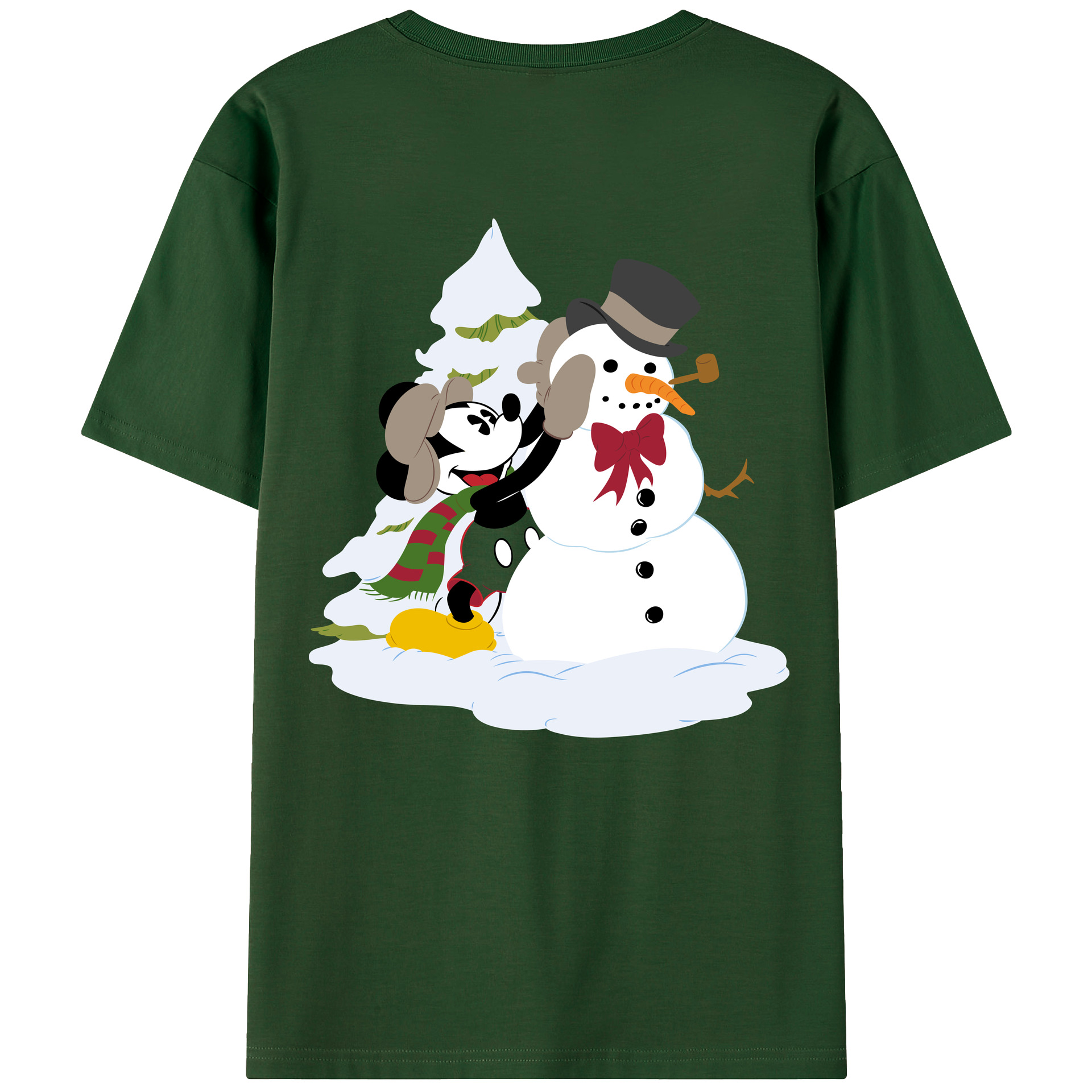 （画像用） ミッキーマウス Mickey Mouse 綿100％半袖Tシャツ（背面プリント）